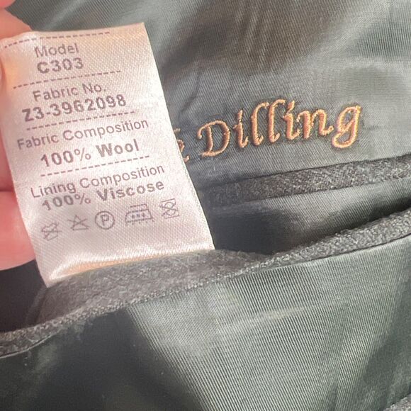 Henry David Clothiers 100% Wool Dark Green Blazer Men's Size 44? Green Patches - Picture 6 of 8